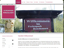 Tablet Screenshot of ferienpark-ronshausen.de